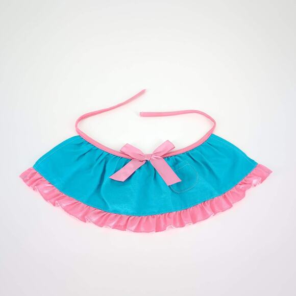 Unbranded Electric Blue & Pink Tie Around Apron with a Pocket for 18" Dolls GUC - Picture 7 of 10